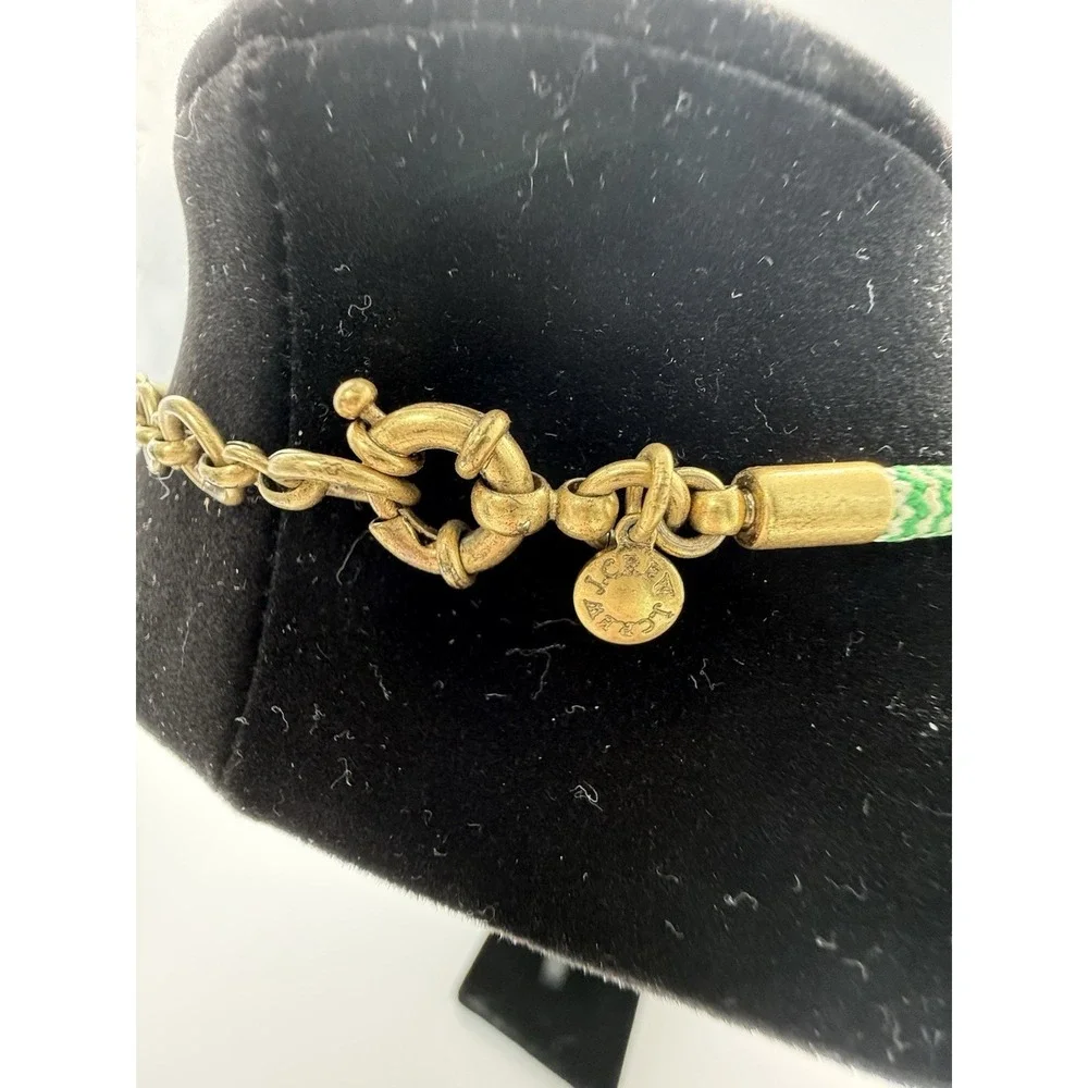 J.Crew Dragonfly Crystal Statement Necklace Multi-Color Light‎ Gold Ox Leather